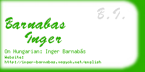 barnabas inger business card