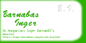 barnabas inger business card